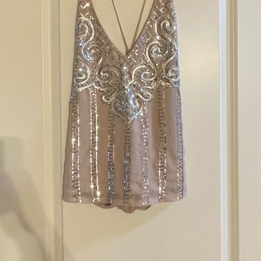 Express sequin top